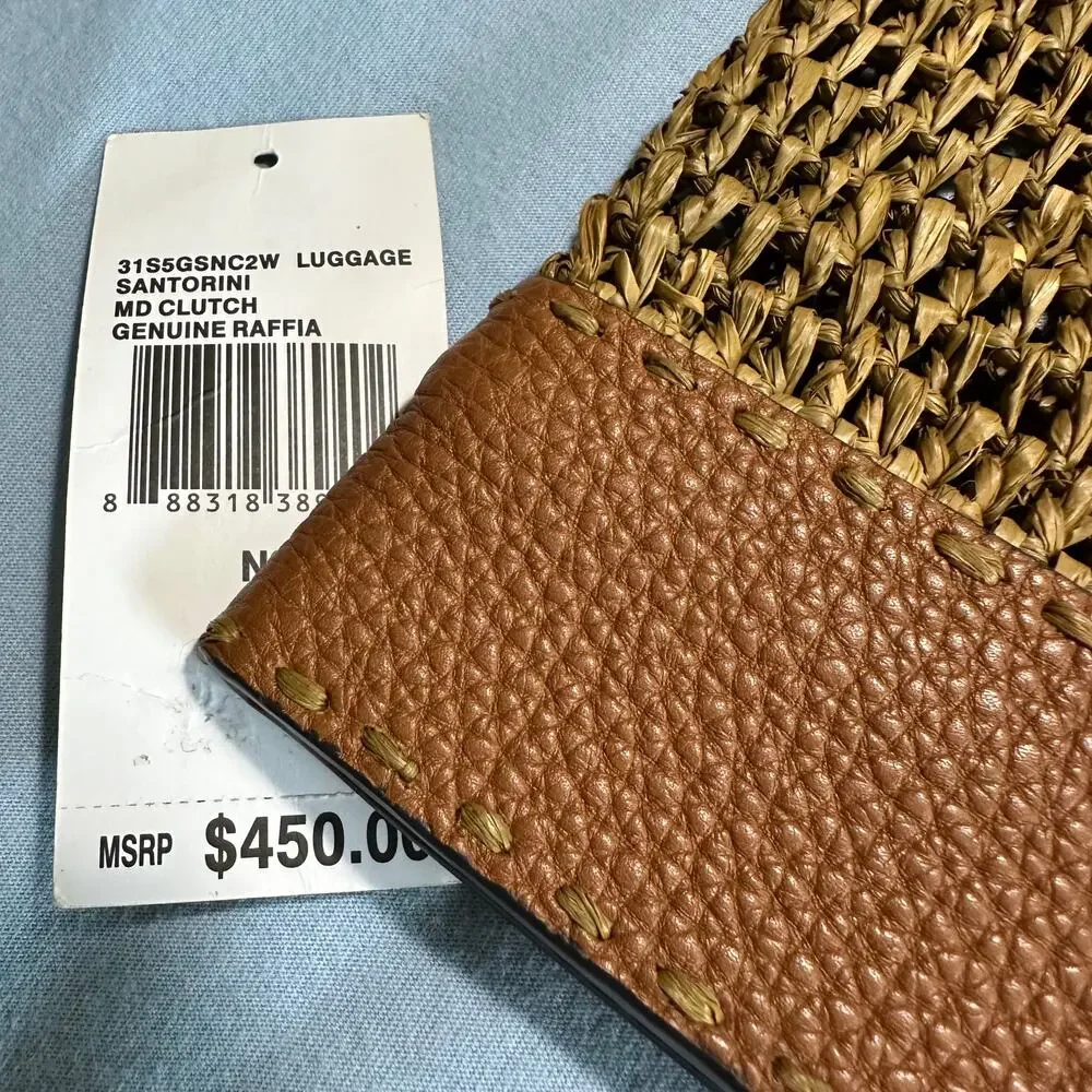 Michael Kors Santorini Raffia Clutch - Picture 4 of 8